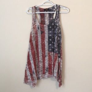 Red white and blue americana tank top